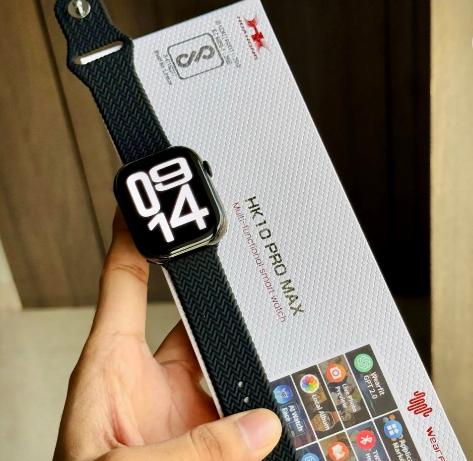 HK10 Pro Max Slim Design With Stainless Steel Finish Smart Watch {2024 Oct Edition} - Upgraded Version Of Series 10