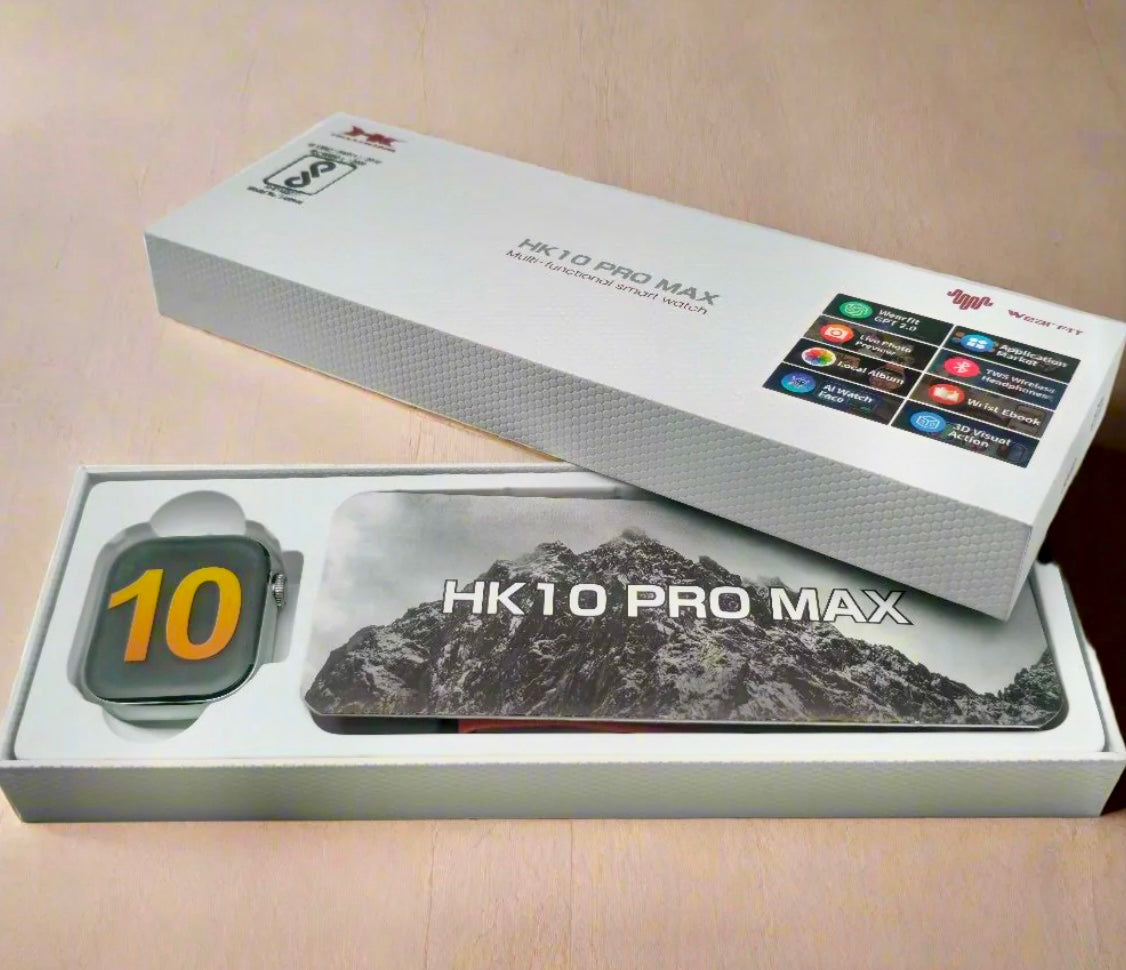 HK10 Pro Max Slim Design With Stainless Steel Finish Smart Watch {2024 Oct Edition} - Upgraded Version Of Series 10