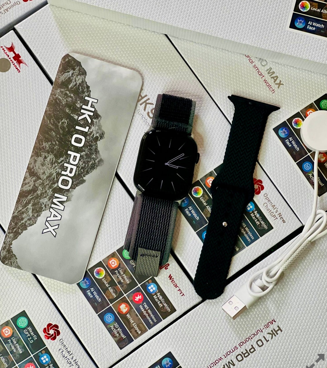 HK10 Pro Max Slim Design With Stainless Steel Finish Smart Watch {2024 Oct Edition} - Upgraded Version Of Series 10