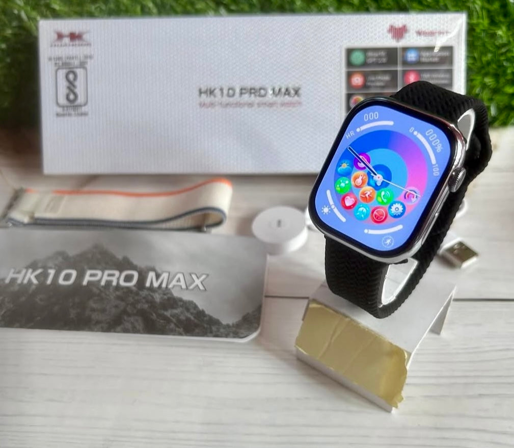 HK10 Pro Max Slim Design With Stainless Steel Finish Smart Watch {2024 Oct Edition} - Upgraded Version Of Series 10