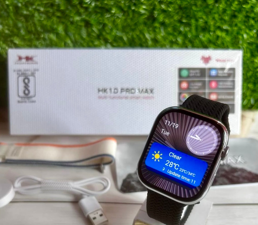 HK10 Pro Max Slim Design With Stainless Steel Finish Smart Watch {2024 Oct Edition} - Upgraded Version Of Series 10
