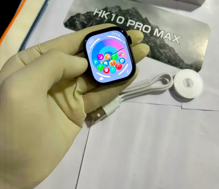 HK10 Pro Max Slim Design With Stainless Steel Finish Smart Watch {2024 Oct Edition} - Upgraded Version Of Series 10