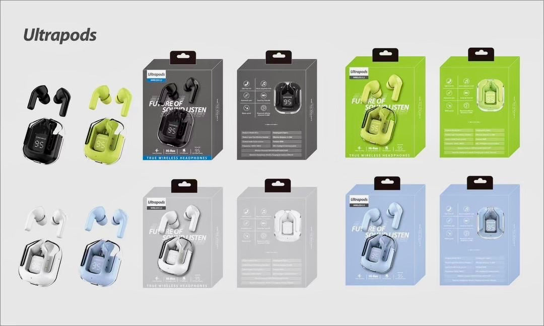 UltraPods Wireless Mini Crystal Display Earbuds