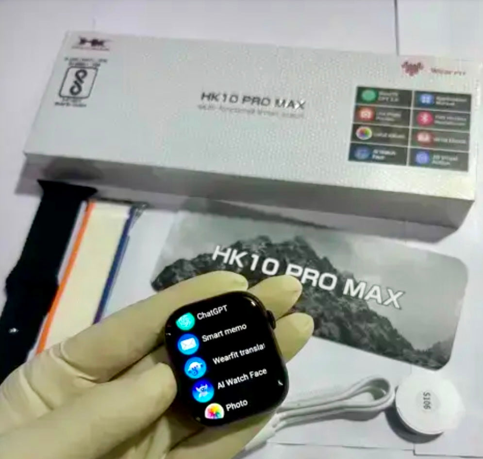 HK10 Pro Max Slim Design With Stainless Steel Finish Smart Watch {2024 Oct Edition} - Upgraded Version Of Series 10