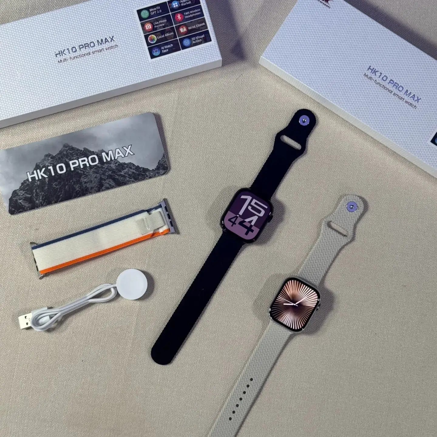 HK10 Pro Max Slim Design With Stainless Steel Finish Smart Watch {2024 Oct Edition} - Upgraded Version Of Series 10
