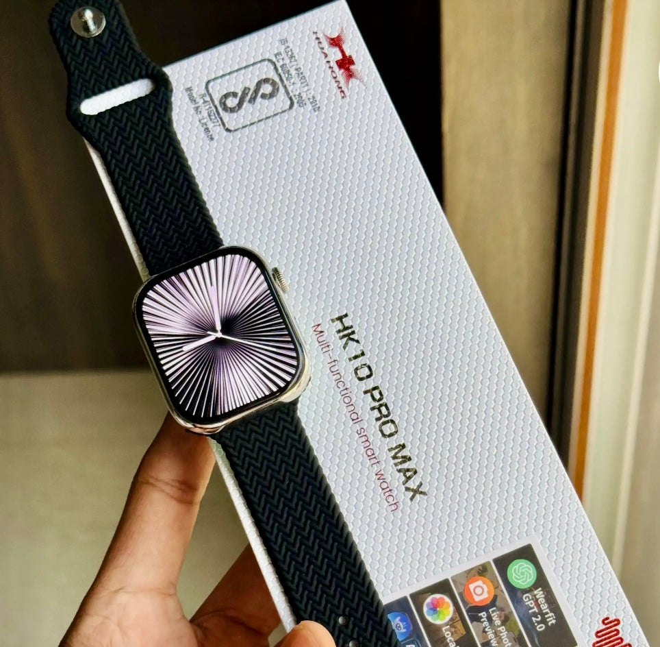 HK10 Pro Max Slim Design With Stainless Steel Finish Smart Watch {2024 Oct Edition} - Upgraded Version Of Series 10