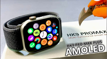 HK 9 Pro Max + Super AMOLED Display Smartwatch Inclusive Of ChatGPT⚡{2024 Model 1:1 Copy}