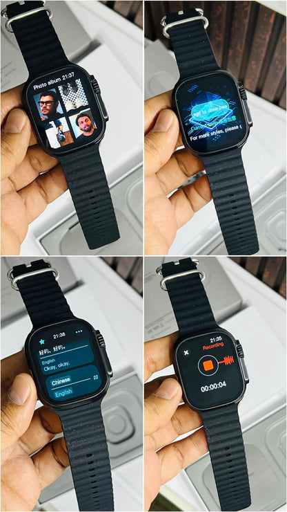 2025 Edition Smartwatch Ultra 2 – RT9 Pro V.2_Black Edition With Storage Variant, ON/OFF Logo, Gallery Sync & TWS Connect