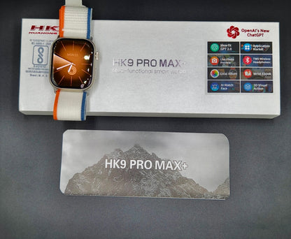 HK 9 Pro Max + Super AMOLED Display Smartwatch Inclusive Of ChatGPT⚡{2024 Model 1:1 Copy}