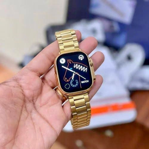 New 24K Imported Golden Ultra Series 8 Smartwatch With 2 Belts {1:1 AMOLED Like Never Before}