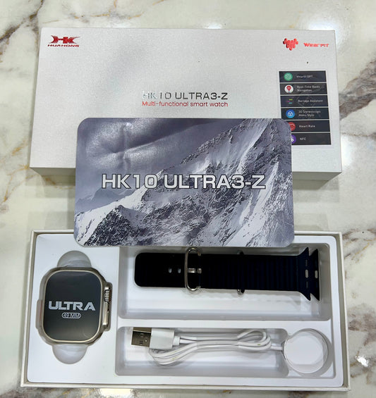 HK 10 Ultra 3 - Z {AMOLED ChatGPT Smartwatch - 1:1 Copy Latest 2025 Edition Model}