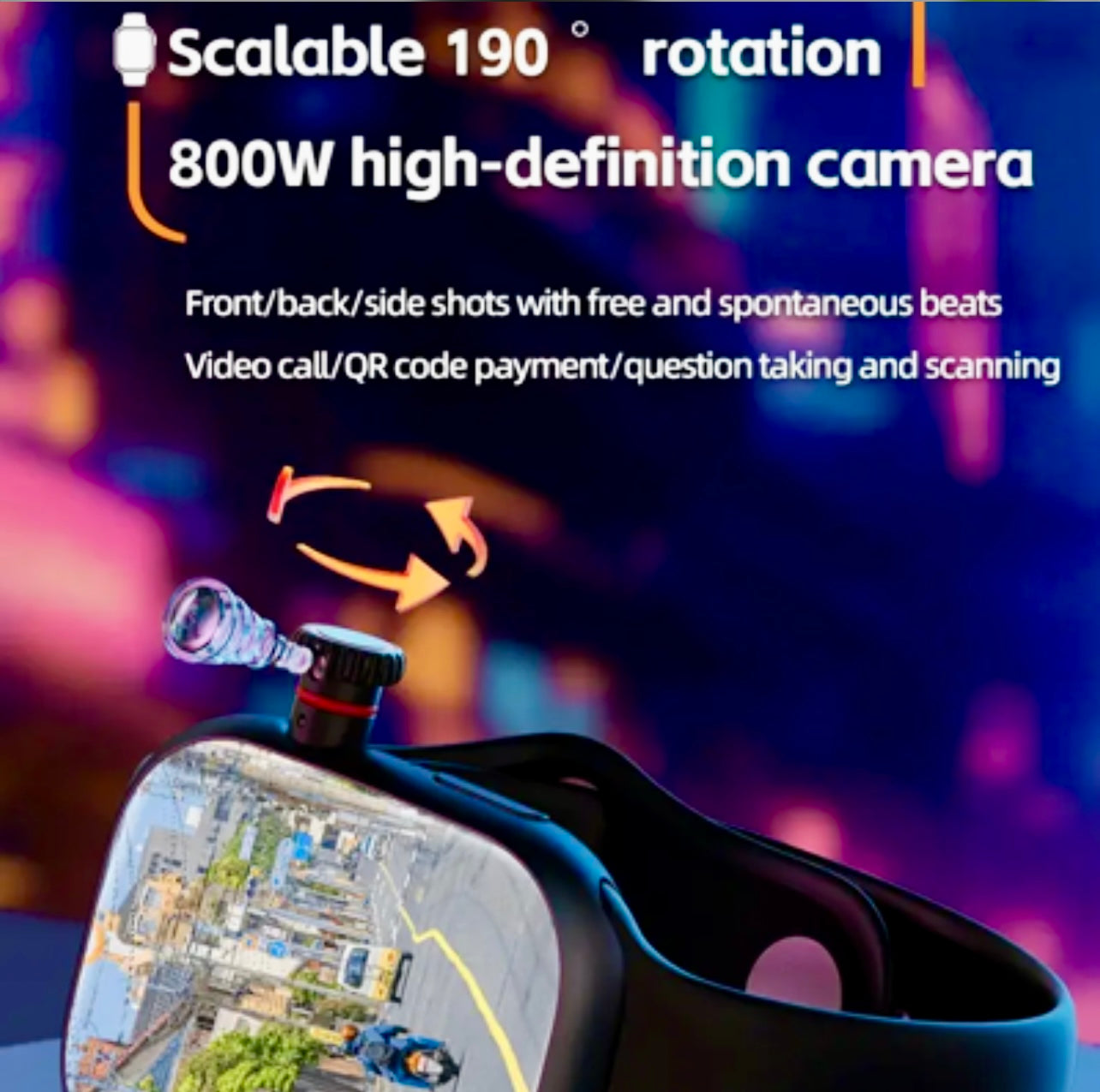 S16 Android 4G Smartwatch Super Curved AMOLED Display With 90Hz Refresh Rate, 180 Degree Telescopic Rotating 12 Mp Camera In 49 MM Ultra Look Dial