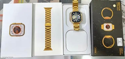 New 24K Imported Golden Ultra Series 8 Smartwatch With 2 Belts {1:1 AMOLED Like Never Before}