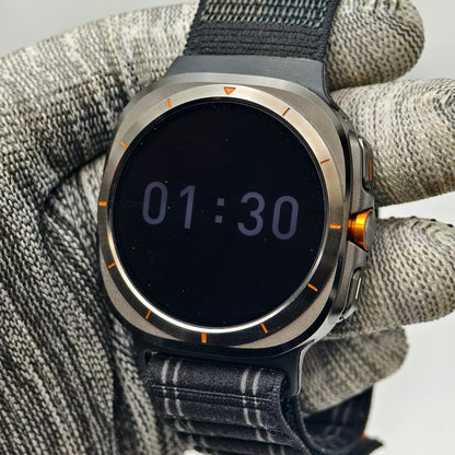 Wearfit HK28 Ultra Smartwatch - 1.43" AMOLED Display, AI-Powered, Health Monitoring, ChatGPT, Bluetooth Call, Wireless Charging (Dual Strap)
