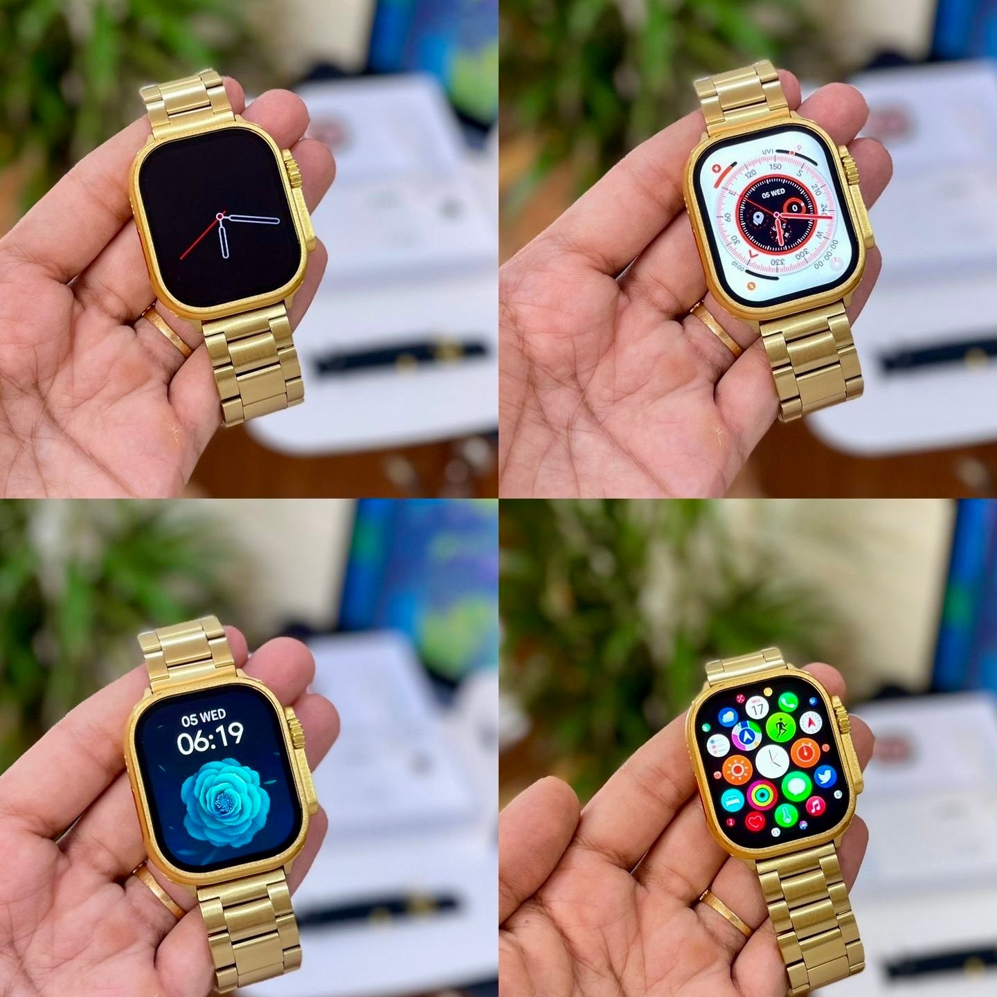 New 24K Imported Golden Ultra Series 8 Smartwatch With 2 Belts {1:1 AMOLED Like Never Before}