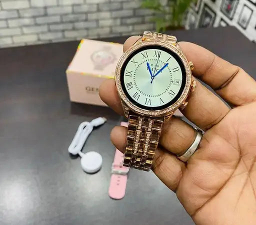 Rose gold smartwatch fossil on sale