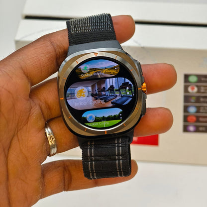 Wearfit HK28 Ultra Smartwatch - 1.43" AMOLED Display, AI-Powered, Health Monitoring, ChatGPT, Bluetooth Call, Wireless Charging (Dual Strap)