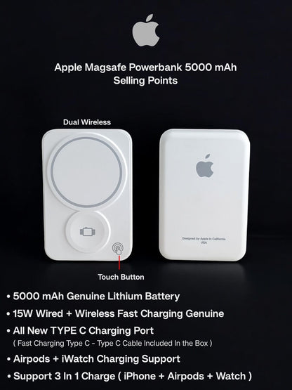 3 In 1 MagSafe Powerbank With Type C Port - 2025 Edition