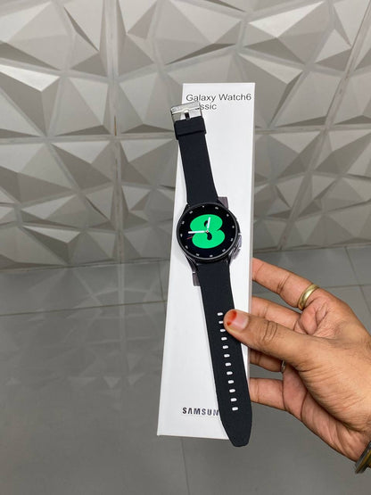 GALAXY WATCH 6 CLASSIC WITH DUAL BUTTONS & SAMSUNG PRINT* {1:1 ORIGINAL BOX PACKING}