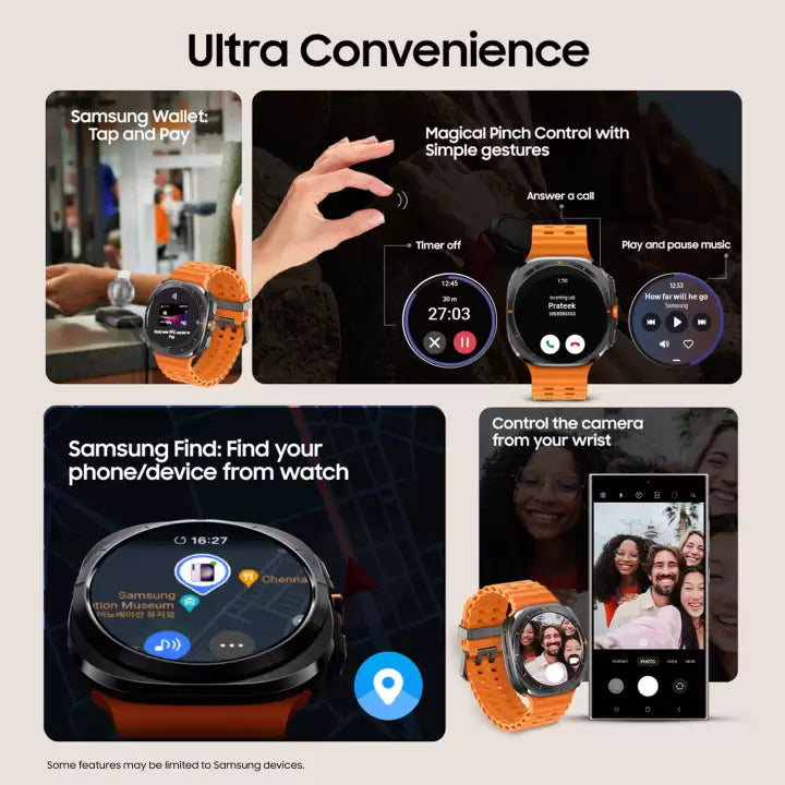 SAMSUNG Galaxy Active Ultra 7 Smartwatch (47mm Super AMOLED Display) With Samsung On / Off Logo