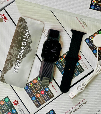 HK10 Pro Max Slim Design With Stainless Steel Finish Smart Watch {2024 Oct Edition} - Upgraded Version Of Series 10