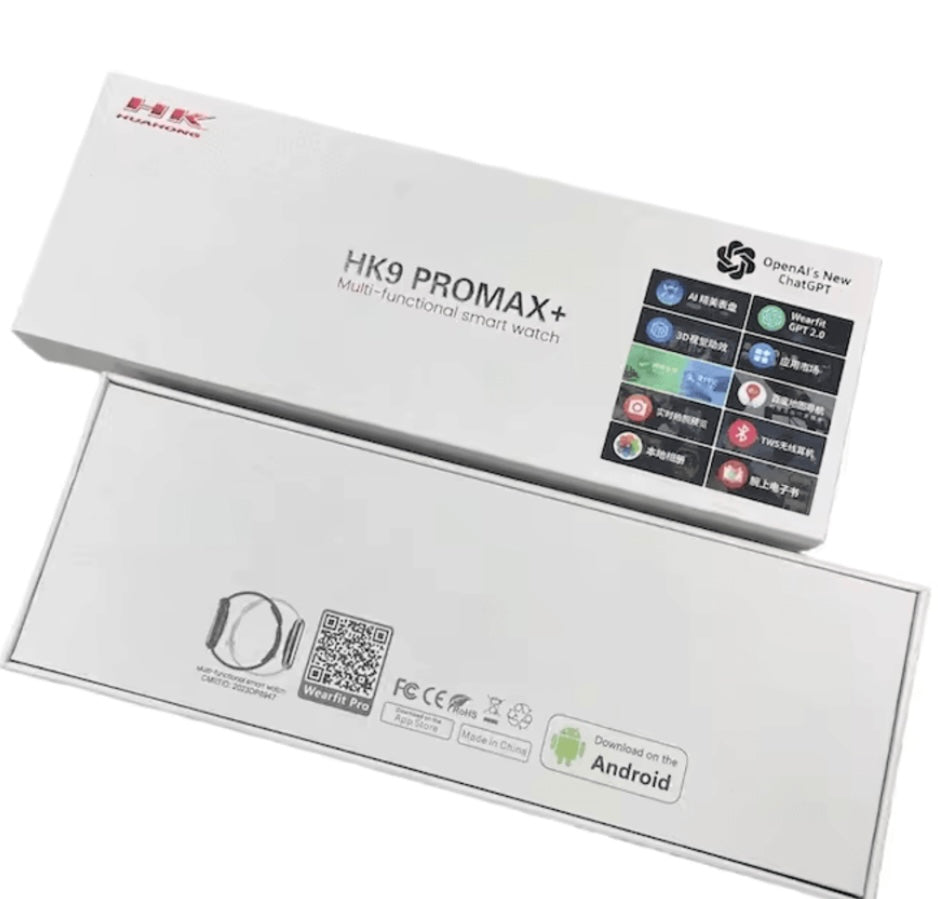HK 9 Pro Max + Super AMOLED Display Smartwatch Inclusive Of ChatGPT⚡{2024 Model 1:1 Copy}