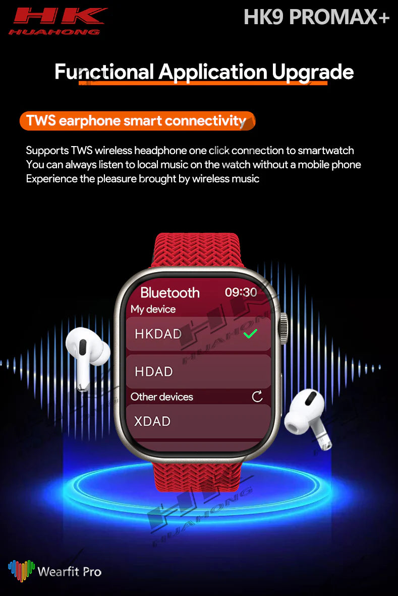 HK 9 Pro Max + Super AMOLED Display Smartwatch Inclusive Of ChatGPT⚡{2024 Model 1:1 Copy}