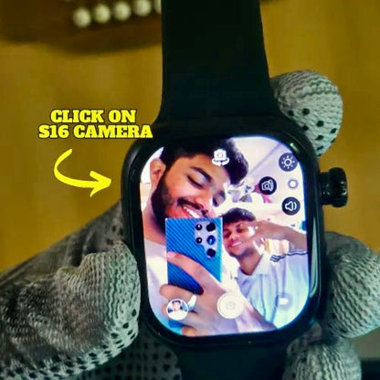S16 Android 4G Smartwatch Super Curved AMOLED Display With 90Hz Refresh Rate, 180 Degree Telescopic Rotating 12 Mp Camera In 49 MM Ultra Look Dial