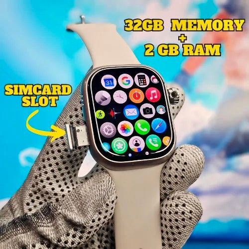 S16 Android 4G Smartwatch Super Curved AMOLED Display With 90Hz Refresh Rate, 180 Degree Telescopic Rotating 12 Mp Camera In 49 MM Ultra Look Dial