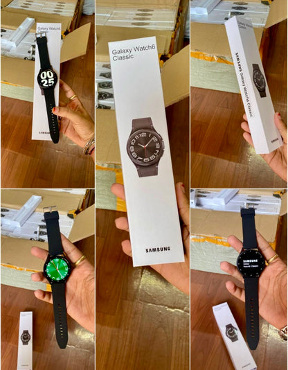 GALAXY WATCH 6 CLASSIC WITH DUAL BUTTONS & SAMSUNG PRINT* {1:1 ORIGINAL BOX PACKING}