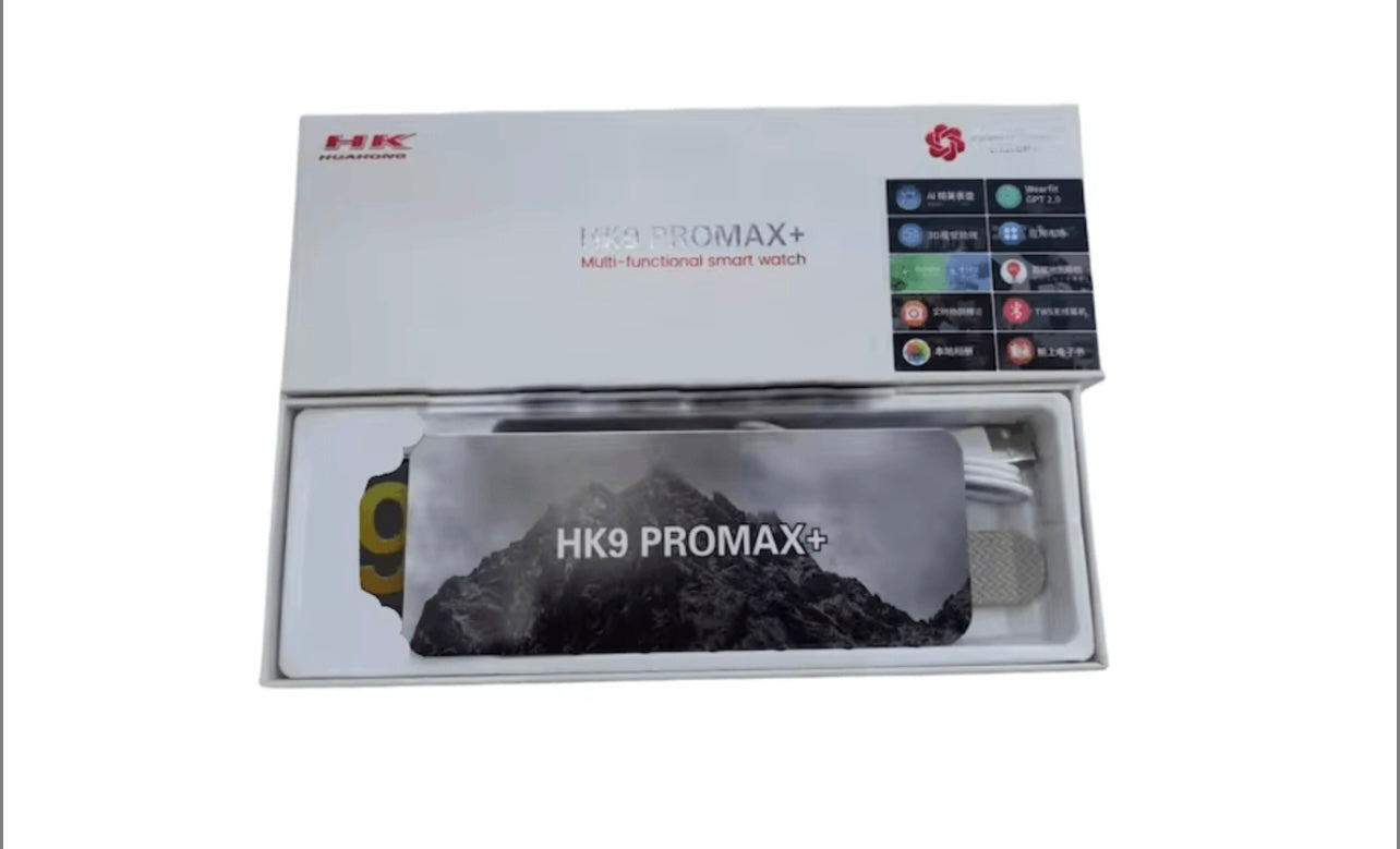 HK 9 Pro Max + Super AMOLED Display Smartwatch Inclusive Of ChatGPT⚡{2024 Model 1:1 Copy}