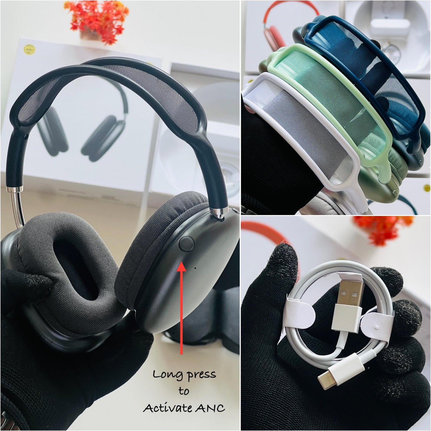 AIRPODZ MAX - NEXT TO OG QUALITY (With ANC Feature & Magnetic Cushions) 2024 Dubai Edition ✅