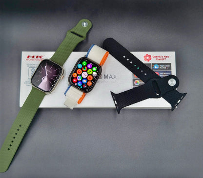 HK 9 Pro Max + Super AMOLED Display Smartwatch Inclusive Of ChatGPT⚡{2024 Model 1:1 Copy}