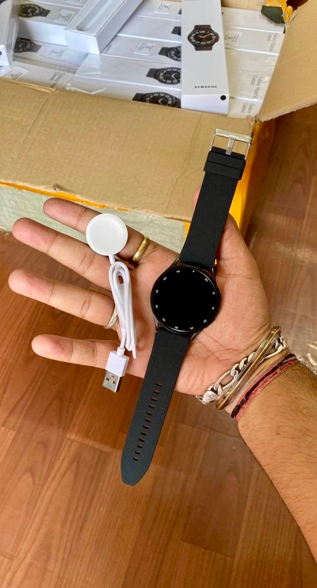 GALAXY WATCH 6 CLASSIC WITH DUAL BUTTONS & SAMSUNG PRINT* {1:1 ORIGINAL BOX PACKING}