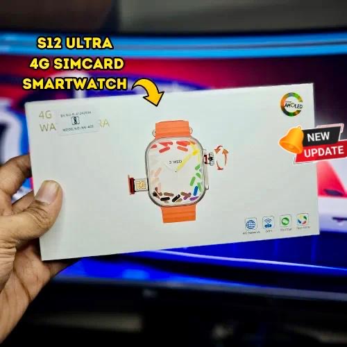 S12 Ultra High- Resolution Smartwatch With 180 Degree Rotating Camera || 4G & 5G SIM Supported || Android Operating System