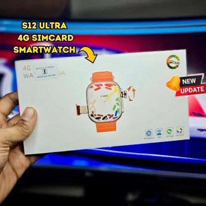 S12 Ultra High- Resolution Smartwatch With 180 Degree Rotating Camera || 4G & 5G SIM Supported || Android Operating System
