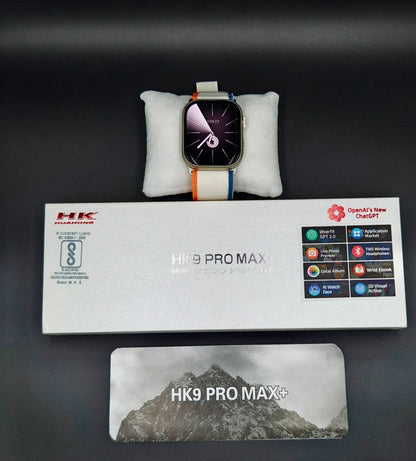 HK 9 Pro Max + Super AMOLED Display Smartwatch Inclusive Of ChatGPT⚡{2024 Model 1:1 Copy}
