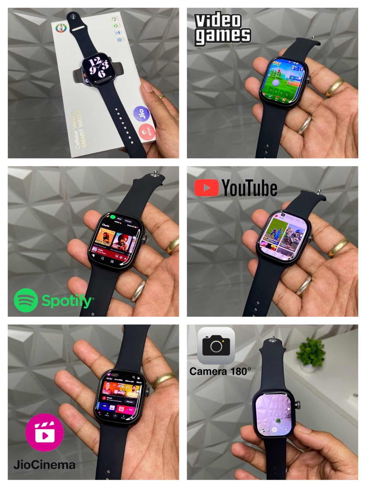 S16 Android 4G Smartwatch Super Curved AMOLED Display With 90Hz Refresh Rate, 180 Degree Telescopic Rotating 12 Mp Camera In 49 MM Ultra Look Dial
