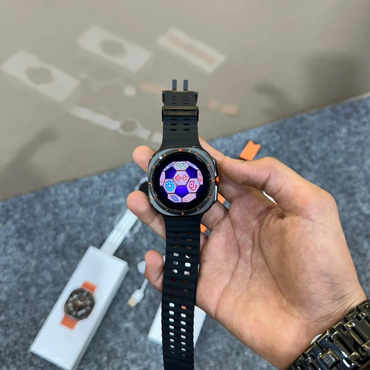 SAMSUNG Galaxy Active Ultra 7 Smartwatch (47mm Super AMOLED Display) With Samsung On / Off Logo