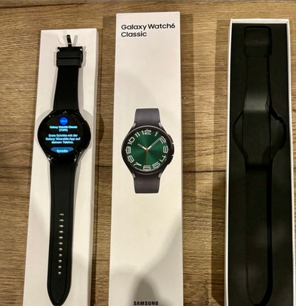 GALAXY WATCH 6 CLASSIC WITH DUAL BUTTONS & SAMSUNG PRINT* {1:1 ORIGINAL BOX PACKING}
