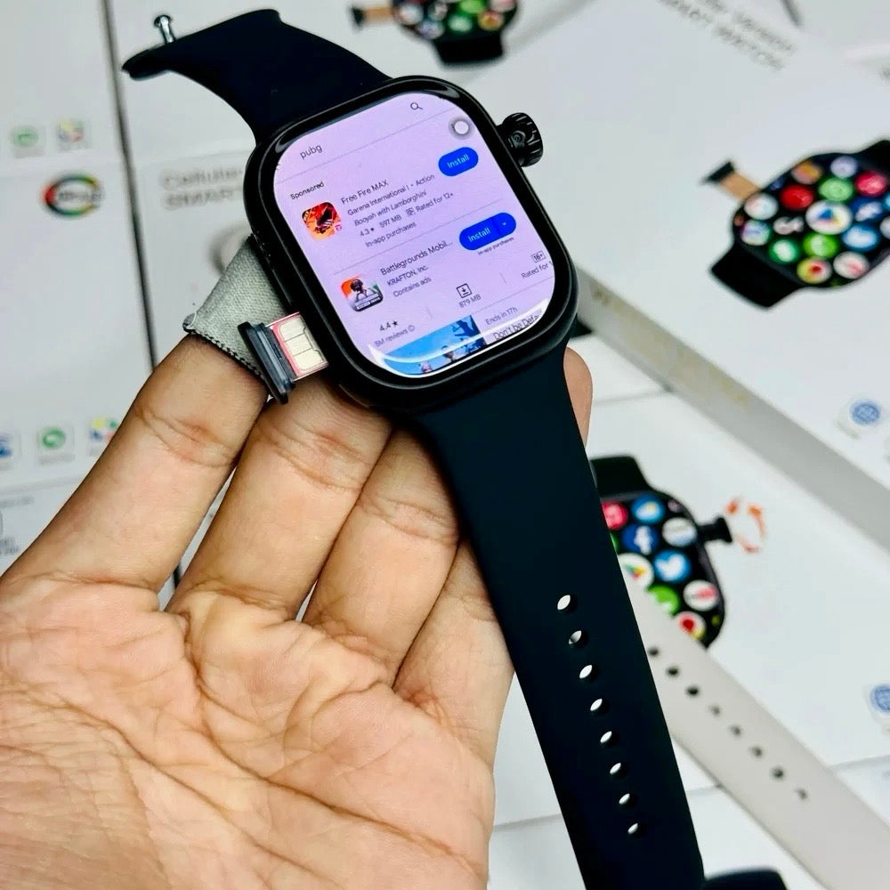 S16 Android 4G Smartwatch Super Curved AMOLED Display With 90Hz Refresh Rate, 180 Degree Telescopic Rotating 12 Mp Camera In 49 MM Ultra Look Dial