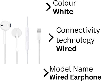 Wired In-Ear Earphone With Lightning Connector Port