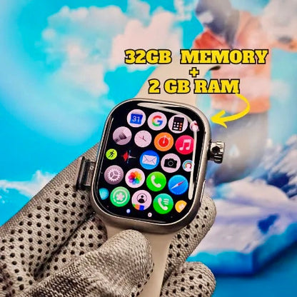 S16 Android 4G Smartwatch Super Curved AMOLED Display With 90Hz Refresh Rate, 180 Degree Telescopic Rotating 12 Mp Camera In 49 MM Ultra Look Dial