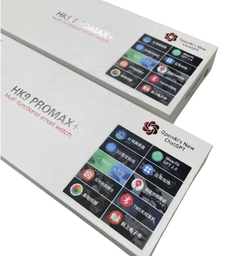 HK 9 Pro Max + Super AMOLED Display Smartwatch Inclusive Of ChatGPT⚡{2024 Model 1:1 Copy}