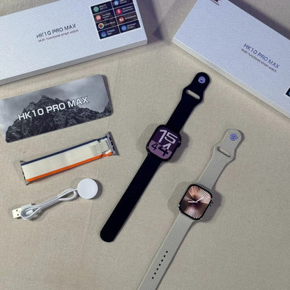 HK10 Pro Max Slim Design With Stainless Steel Finish Smart Watch {2024 Oct Edition} - Upgraded Version Of Series 10