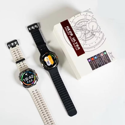 Wearfit HK28 Ultra Smartwatch - 1.43" AMOLED Display, AI-Powered, Health Monitoring, ChatGPT, Bluetooth Call, Wireless Charging (Dual Strap)