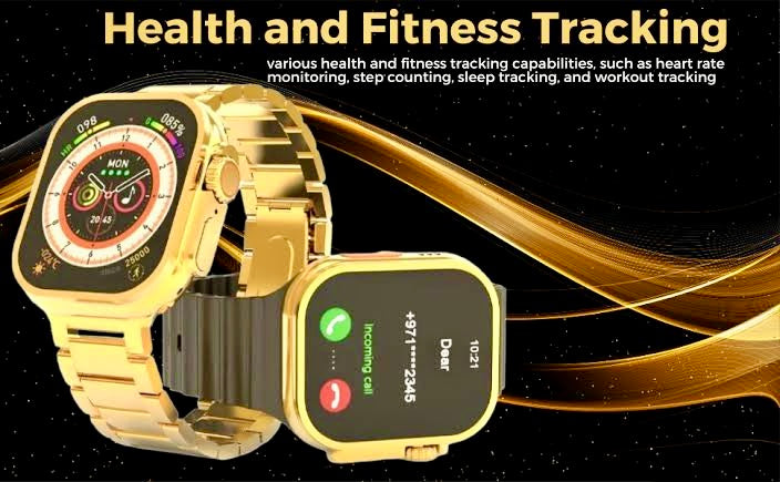 New 24K Imported Golden Ultra Series 8 Smartwatch With 2 Belts {1:1 AMOLED Like Never Before}