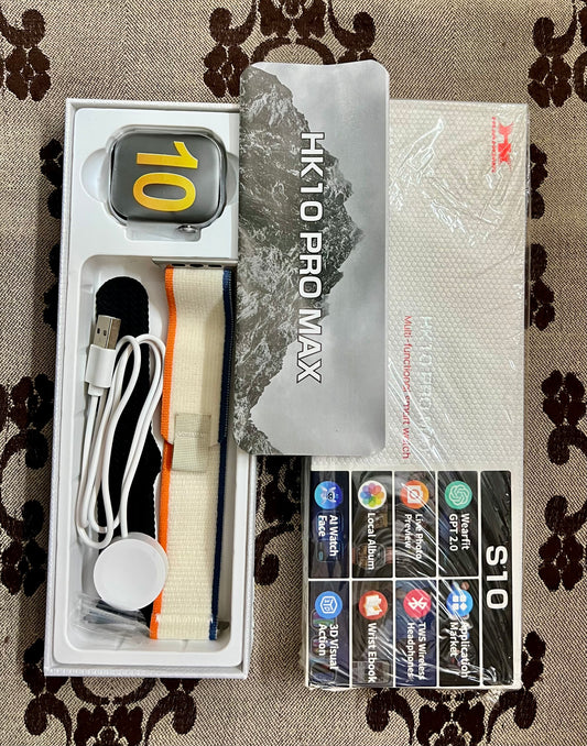 HK10 Pro Max Slim Design With Stainless Steel Finish Smart Watch {2024 Oct Edition} - Upgraded Version Of Series 10