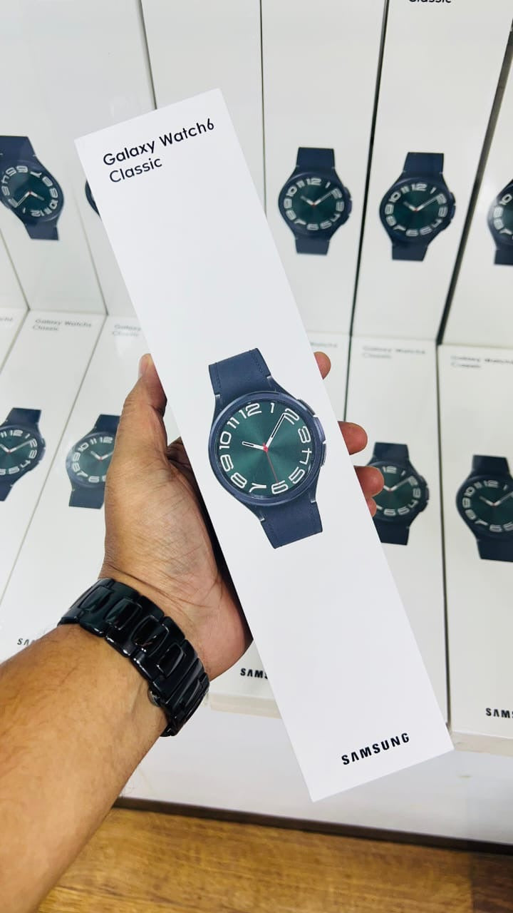 GALAXY WATCH 6 CLASSIC WITH DUAL BUTTONS & SAMSUNG PRINT* {1:1 ORIGINAL BOX PACKING}