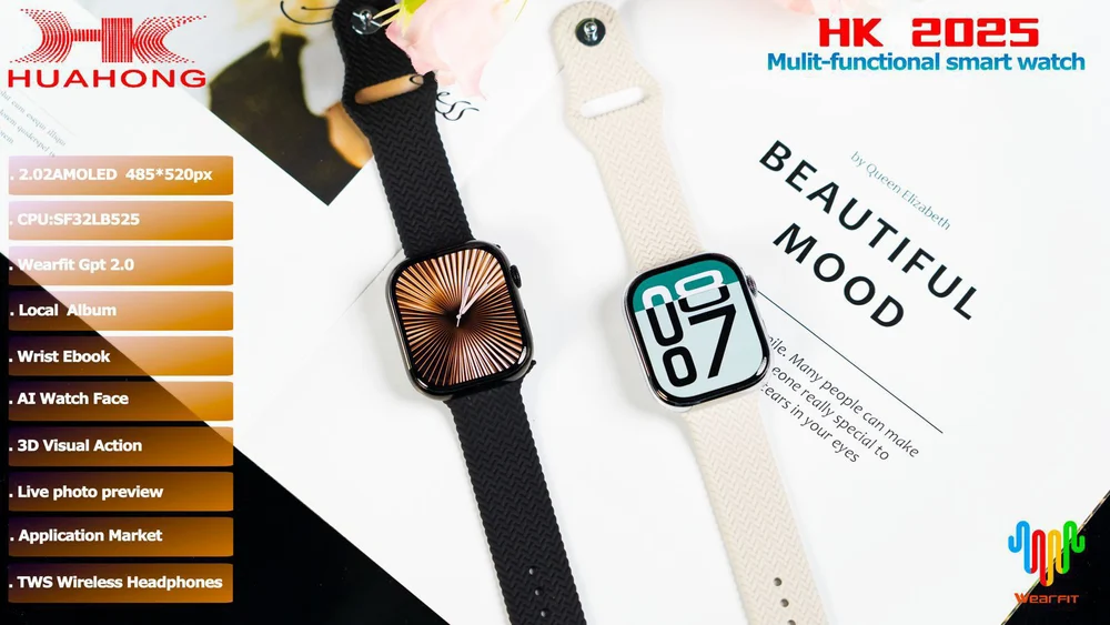 HK10 2025 SmartWatch AMOLED 2.02'' 1GB ROM - ChatGPT // Compass // AI Watch // Face 3D Vision // BT Call // Sports Smart Watch For Men & Women